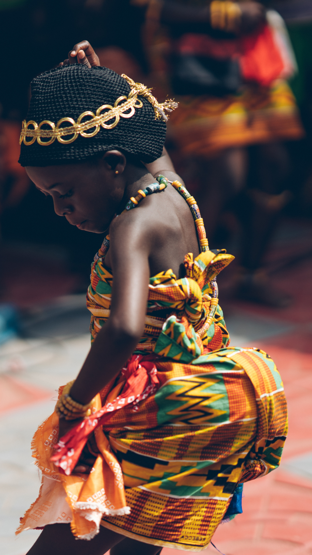 Hire Cultural Dancers. A little girl dancing Adowa at the Kotoka Airport