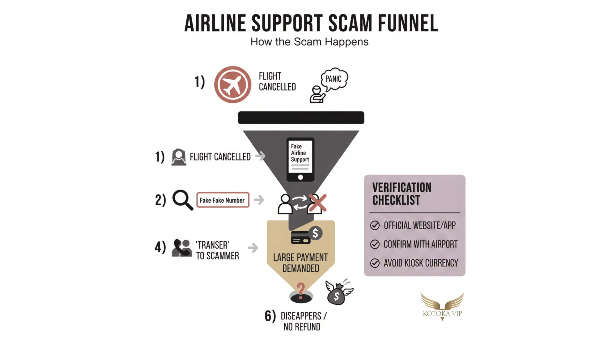 Check-in scams by fraudsters online