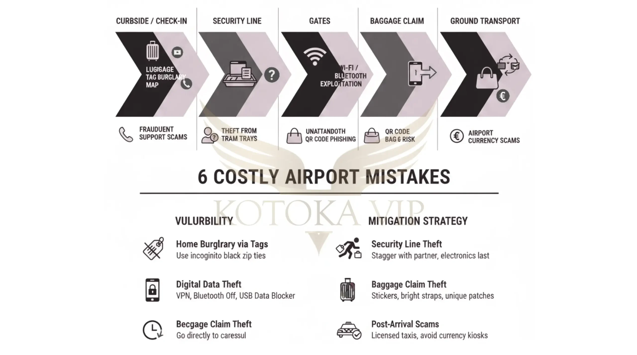 Common mistakes at the airport that makes you a target for theft.